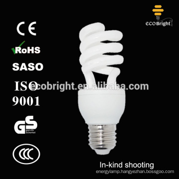 Good quality !T3 15W Half Spiral cfl bulb10000H CE QUALITY